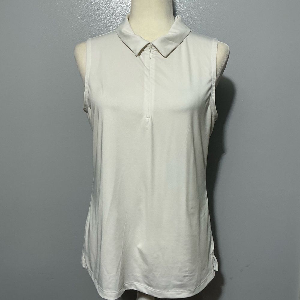 Tommy Bahama Sleeveless Polo Top in White